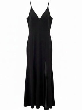 dress the population ramona DRESS THE POPULATION Ramona Dress MERMAID SILHOUETTE POPOVER BODICE BLACK/NUDE
